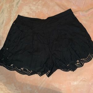 Torrid Black Lace Shorts